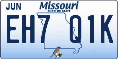 MO license plate EH7Q1K