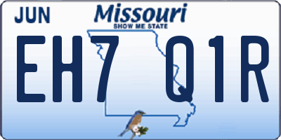 MO license plate EH7Q1R
