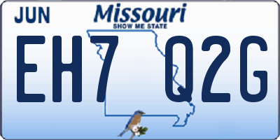MO license plate EH7Q2G