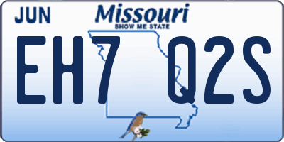 MO license plate EH7Q2S