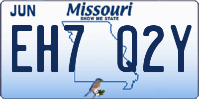 MO license plate EH7Q2Y