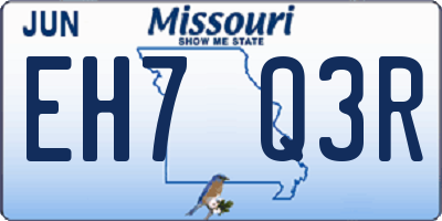 MO license plate EH7Q3R