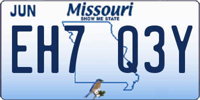 MO license plate EH7Q3Y