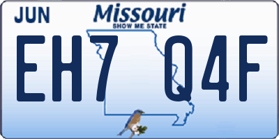 MO license plate EH7Q4F