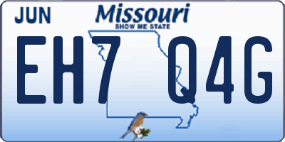 MO license plate EH7Q4G
