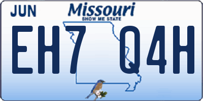 MO license plate EH7Q4H