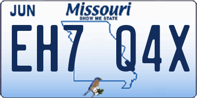 MO license plate EH7Q4X