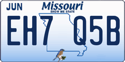 MO license plate EH7Q5B
