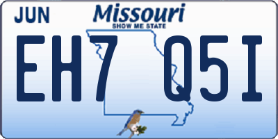 MO license plate EH7Q5I
