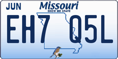 MO license plate EH7Q5L