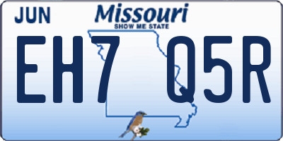MO license plate EH7Q5R