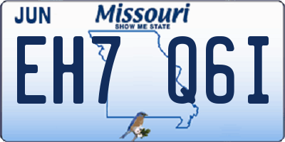 MO license plate EH7Q6I
