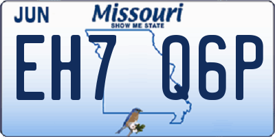 MO license plate EH7Q6P