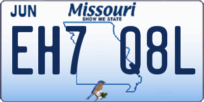 MO license plate EH7Q8L