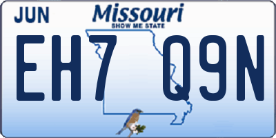 MO license plate EH7Q9N