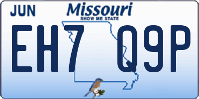 MO license plate EH7Q9P