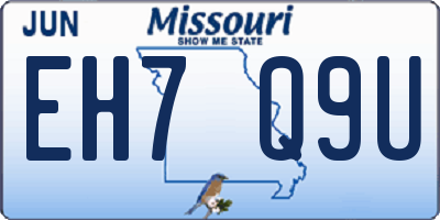 MO license plate EH7Q9U