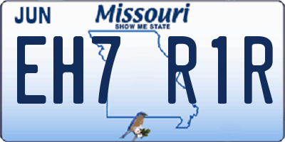 MO license plate EH7R1R