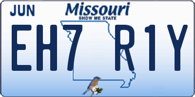 MO license plate EH7R1Y