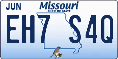 MO license plate EH7S4Q