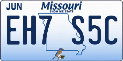 MO license plate EH7S5C