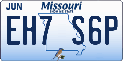 MO license plate EH7S6P