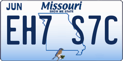MO license plate EH7S7C