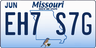 MO license plate EH7S7G