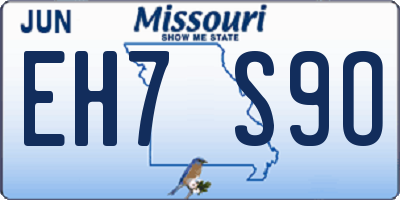 MO license plate EH7S9O