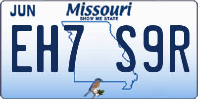 MO license plate EH7S9R