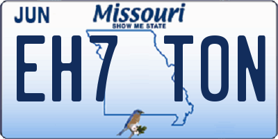 MO license plate EH7T0N