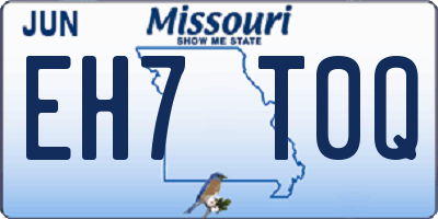 MO license plate EH7T0Q