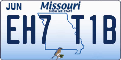 MO license plate EH7T1B