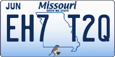 MO license plate EH7T2Q