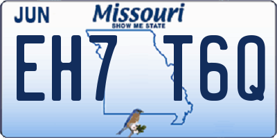 MO license plate EH7T6Q
