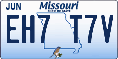 MO license plate EH7T7V