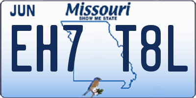 MO license plate EH7T8L