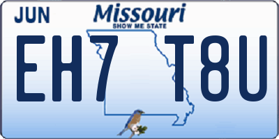 MO license plate EH7T8U