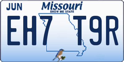 MO license plate EH7T9R