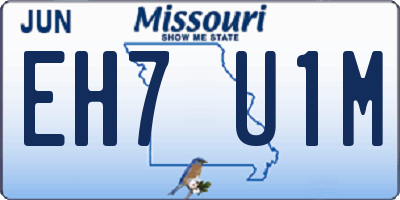 MO license plate EH7U1M