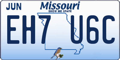 MO license plate EH7U6C