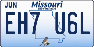 MO license plate EH7U6L