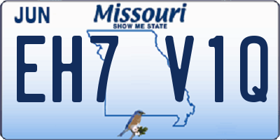 MO license plate EH7V1Q