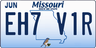 MO license plate EH7V1R