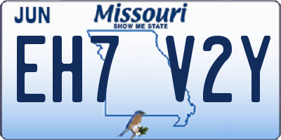 MO license plate EH7V2Y