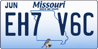 MO license plate EH7V6C
