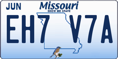 MO license plate EH7V7A