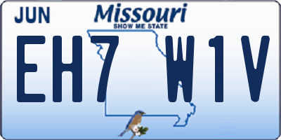 MO license plate EH7W1V