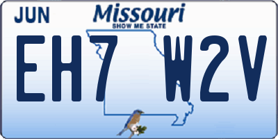 MO license plate EH7W2V