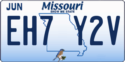 MO license plate EH7Y2V